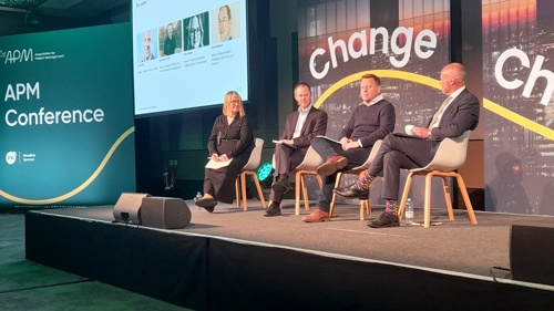 Panel members at the APM Change Changes conference