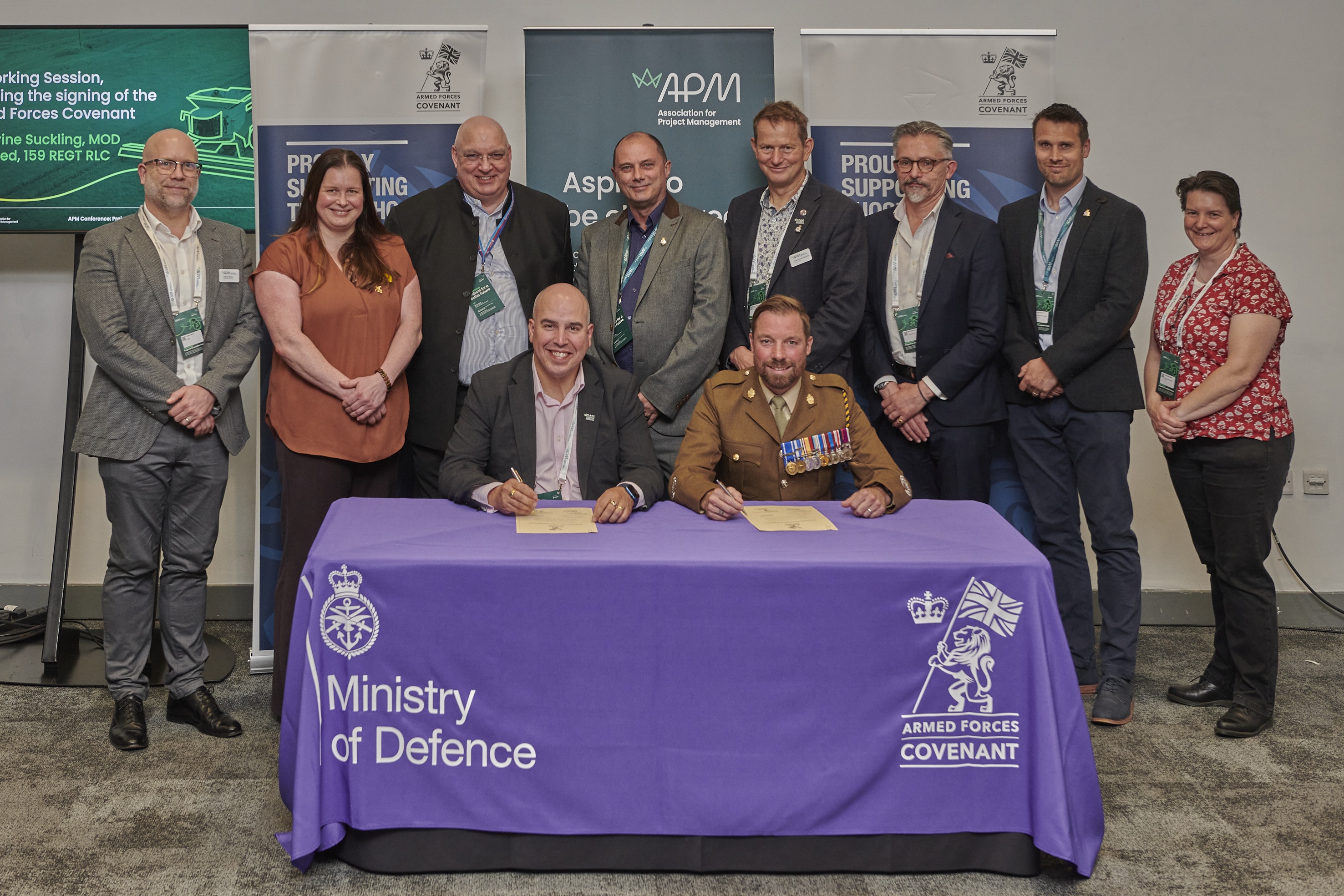 Members of teh APM and Armed Forces Community at the signing of the Armed Forces Covenant